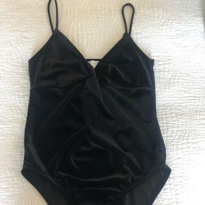 TOPSHOP Velvet Bodysuit